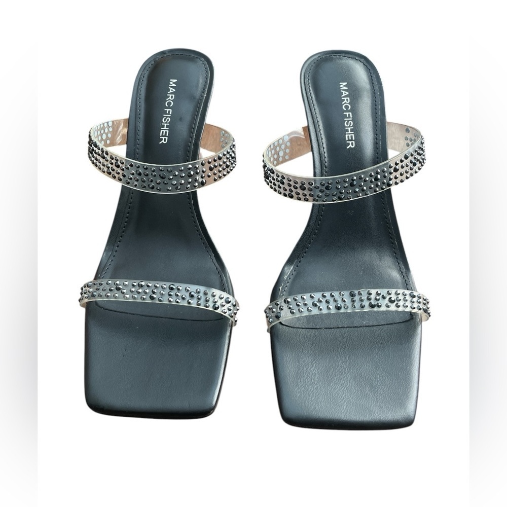 Marc Fisher Anlita Elegant Black Studded Heels - Picture 2 of 4